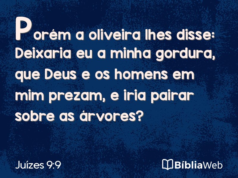 Juízes 9:9 em imagem para compartilhar