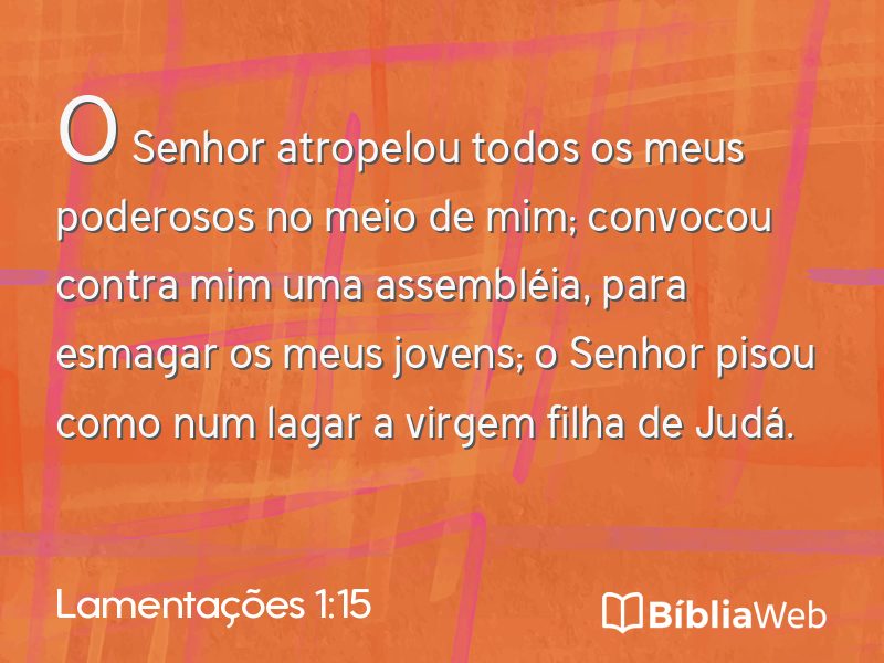 Lamentações 1:15 em imagem para compartilhar