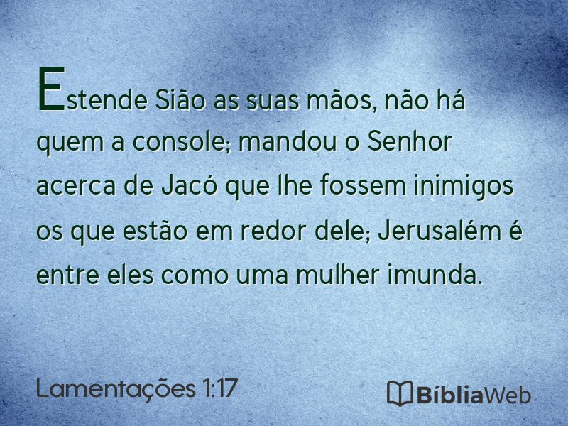 Lamentações 1:17 em imagem para compartilhar