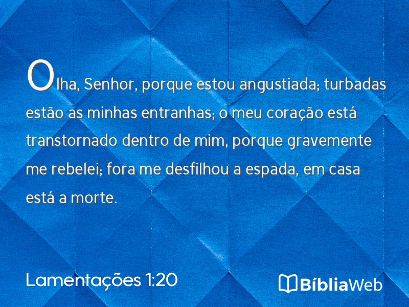 Lamentações 1:20 em imagem para compartilhar