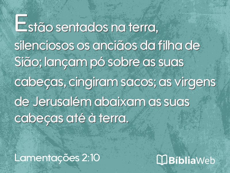 Lamentações 2:10 em imagem para compartilhar