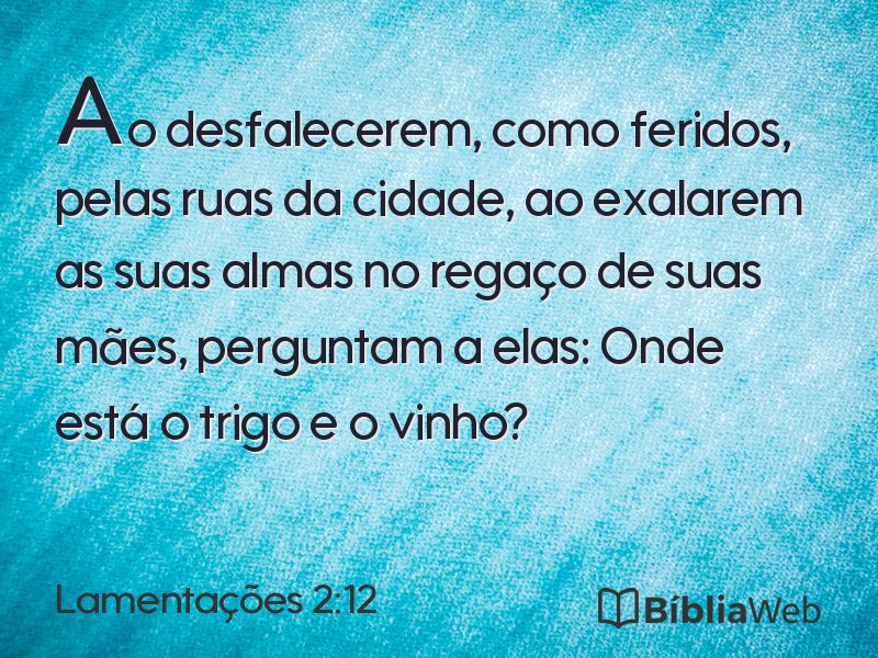 Lamentações 2:12 em imagem para compartilhar