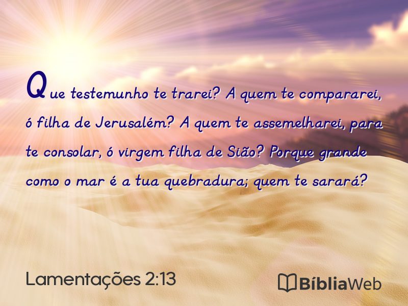 Lamentações 2:13 em imagem para compartilhar
