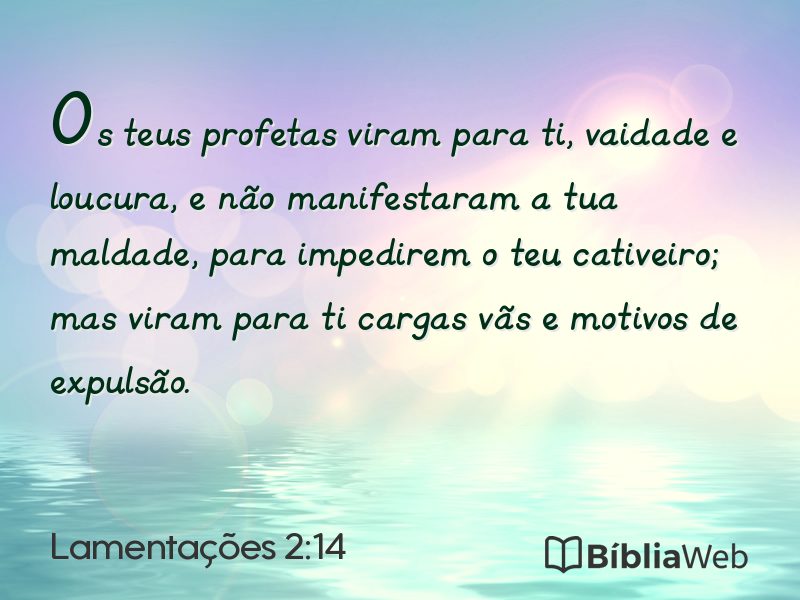 Lamentações 2:14 em imagem para compartilhar