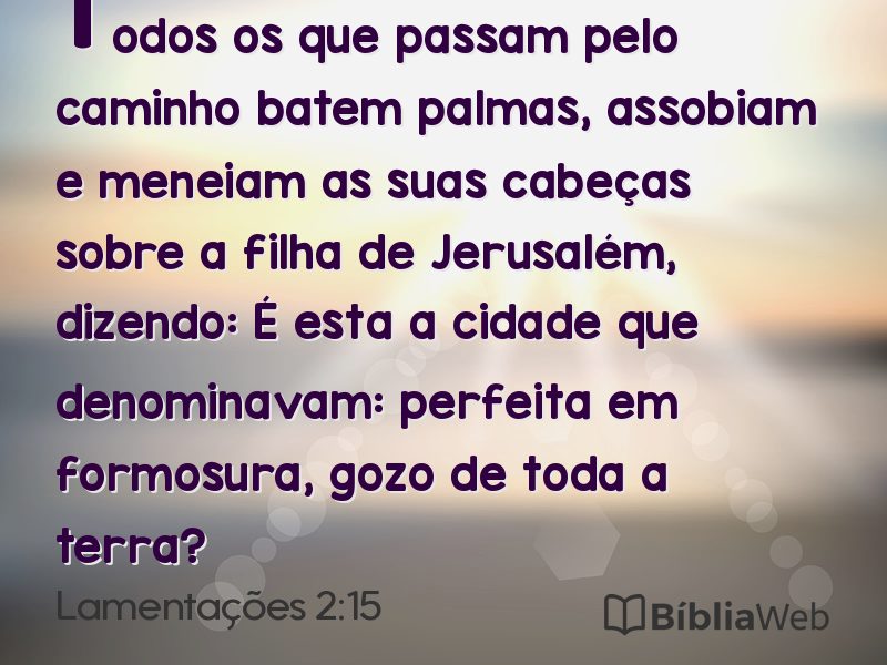 Lamentações 2:15 em imagem para compartilhar