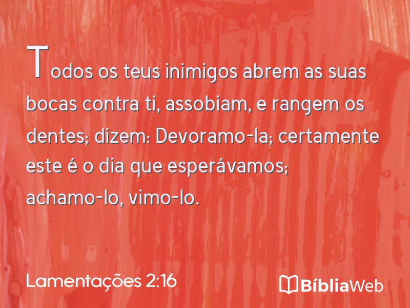 Lamentações 2:16 em imagem para compartilhar