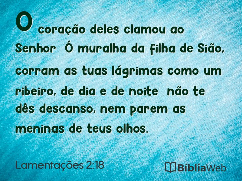 Lamentações 2:18 em imagem para compartilhar