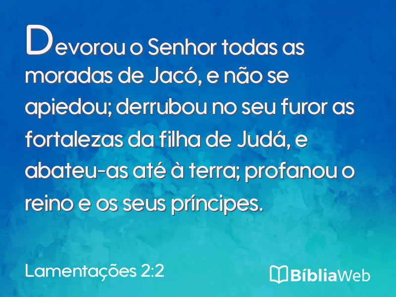 Lamentações 2:2 em imagem para compartilhar