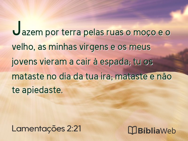 Lamentações 2:21 em imagem para compartilhar