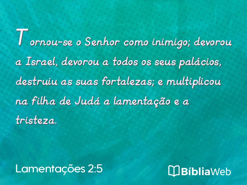 Lamentações 2:5 em imagem para compartilhar