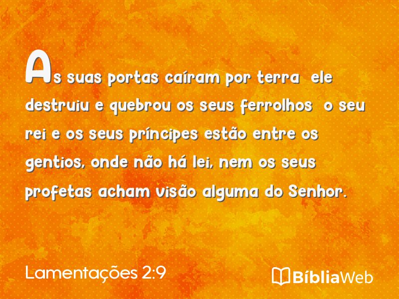 Lamentações 2:9 em imagem para compartilhar