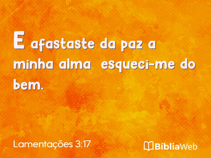 Lamentações 3:17 em imagem para compartilhar