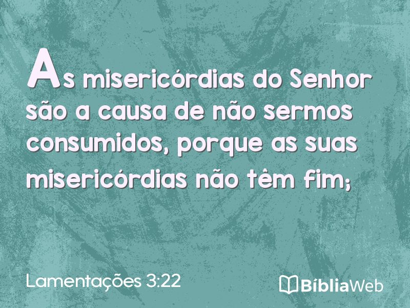 Lamentações 3:22 em imagem para compartilhar