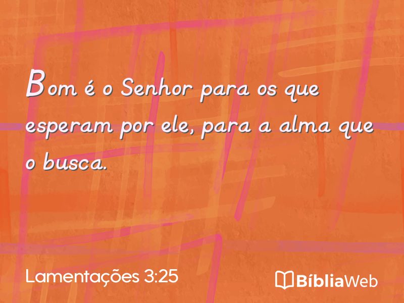 Lamentações 3:25 em imagem para compartilhar