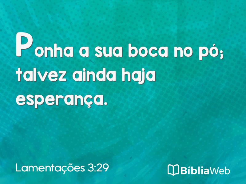 Lamentações 3:29 em imagem para compartilhar