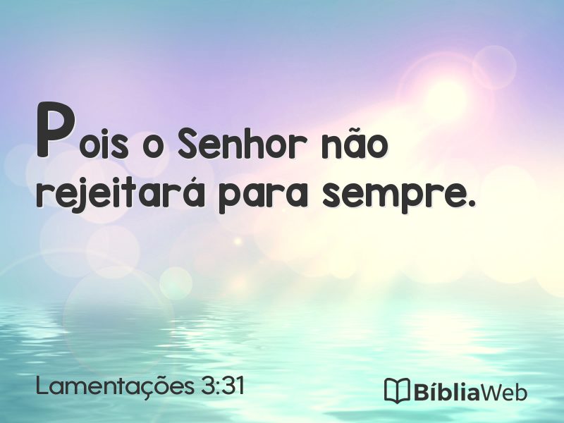 Lamentações 3:31 em imagem para compartilhar