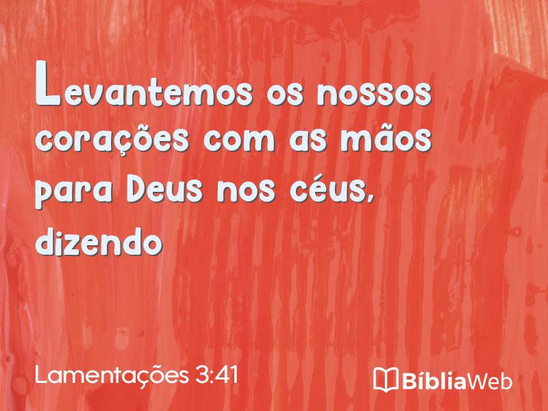 Lamentações 3:41 em imagem para compartilhar