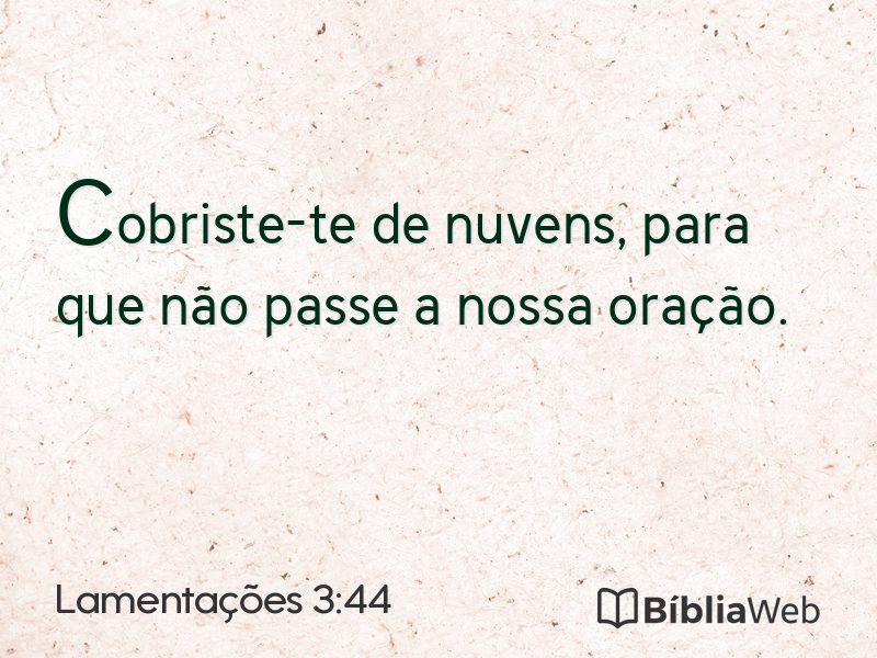 Lamentações 3:44 em imagem para compartilhar