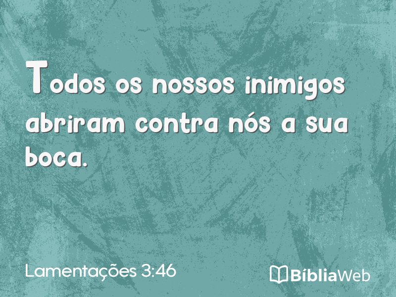 Lamentações 3:46 em imagem para compartilhar