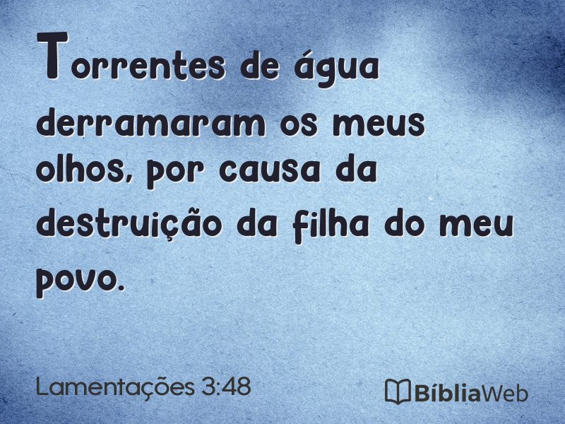 Lamentações 3:48 em imagem para compartilhar