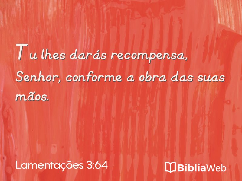 Lamentações 3:64 em imagem para compartilhar