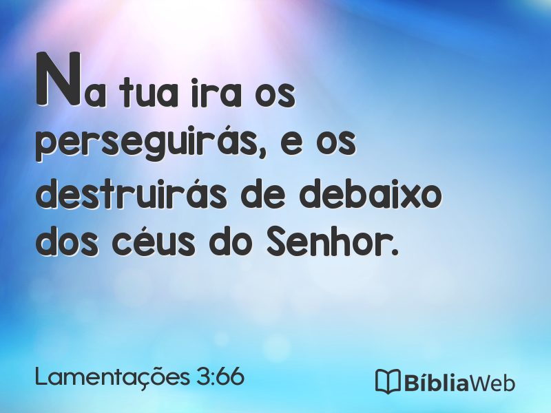 Lamentações 3:66 em imagem para compartilhar