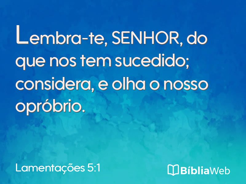 Lamentações 5:1 em imagem para compartilhar
