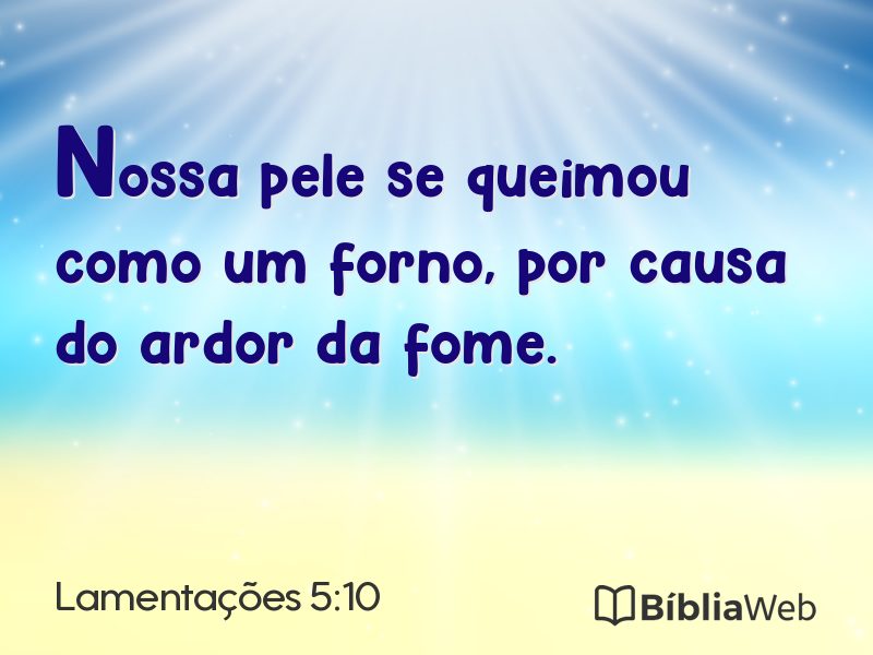 Lamentações 5:10 em imagem para compartilhar