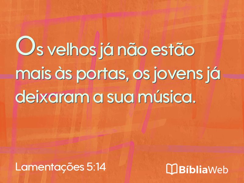 Lamentações 5:14 em imagem para compartilhar
