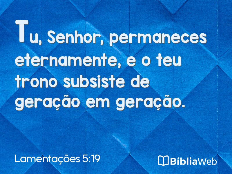 Lamentações 5:19 em imagem para compartilhar