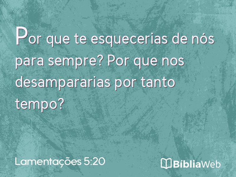 Lamentações 5:20 em imagem para compartilhar