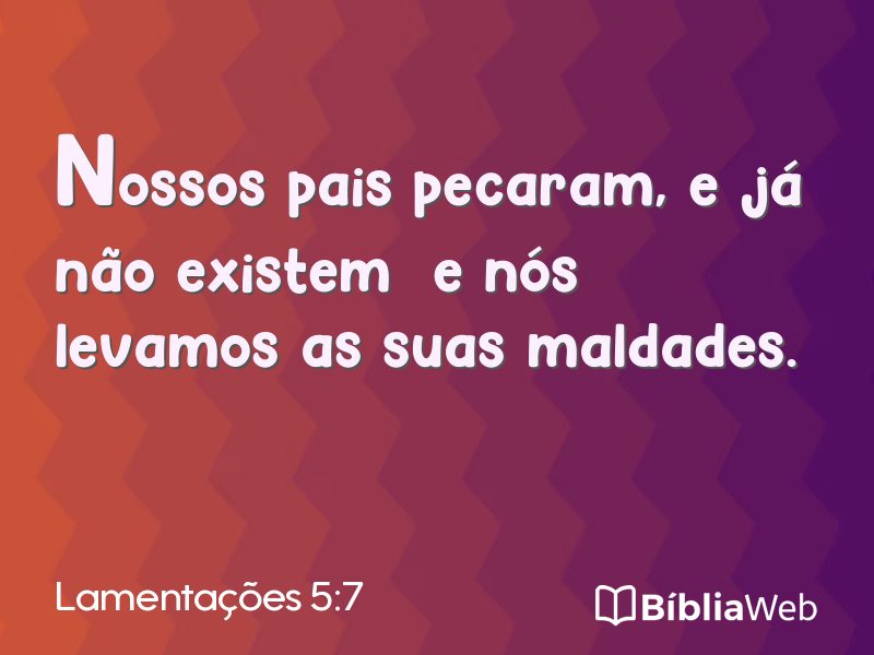 Lamentações 5:7 em imagem para compartilhar