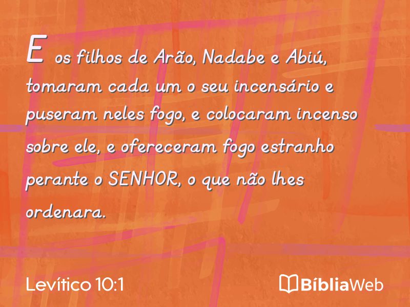Levítico 10:1 em imagem para compartilhar