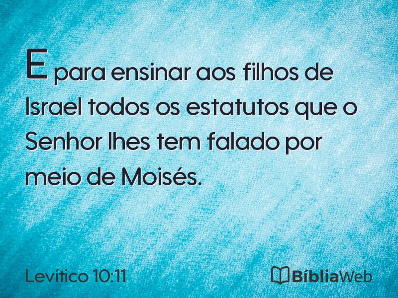 Levítico 10:11 em imagem para compartilhar