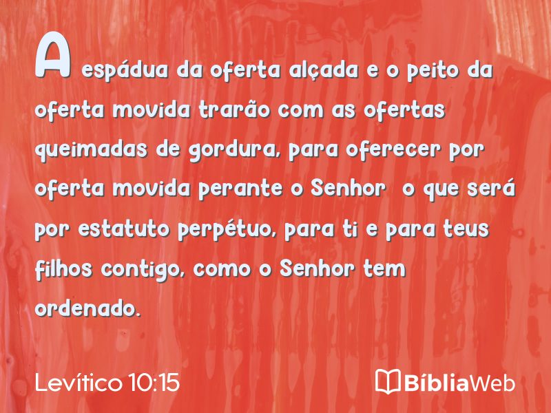 Levítico 10:15 em imagem para compartilhar