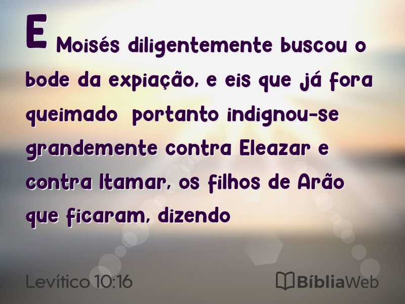 Levítico 10:16 em imagem para compartilhar