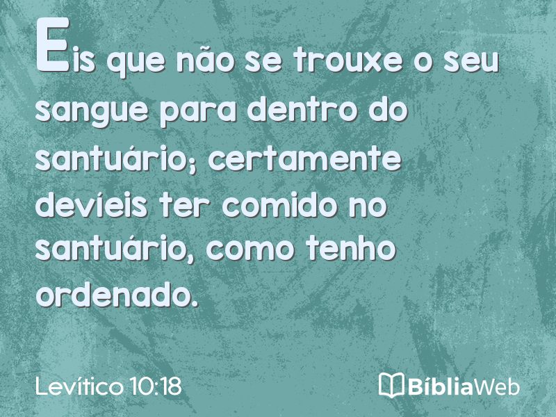 Levítico 10:18 em imagem para compartilhar