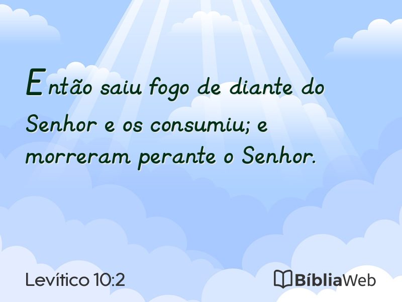Levítico 10:2 em imagem para compartilhar