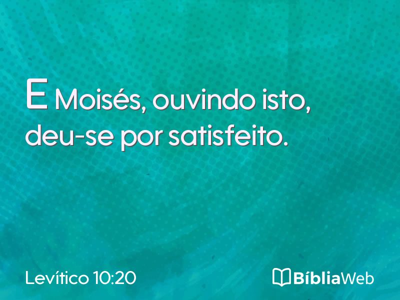 Levítico 10:20 em imagem para compartilhar