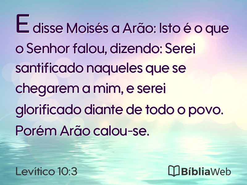 Levítico 10:3 em imagem para compartilhar
