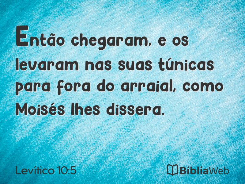 Levítico 10:5 em imagem para compartilhar