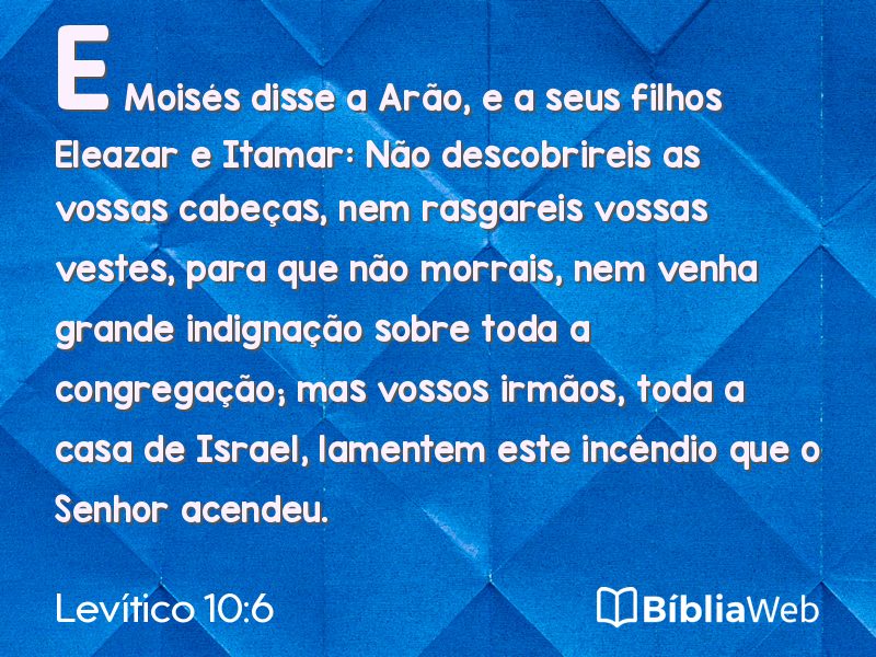 Levítico 10:6 em imagem para compartilhar