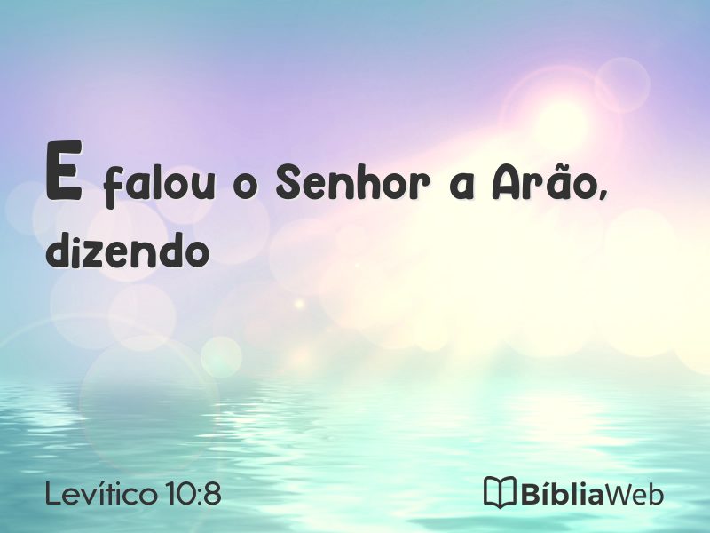 Levítico 10:8 em imagem para compartilhar