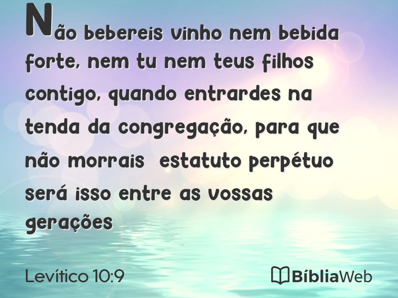 Levítico 10:9 em imagem para compartilhar