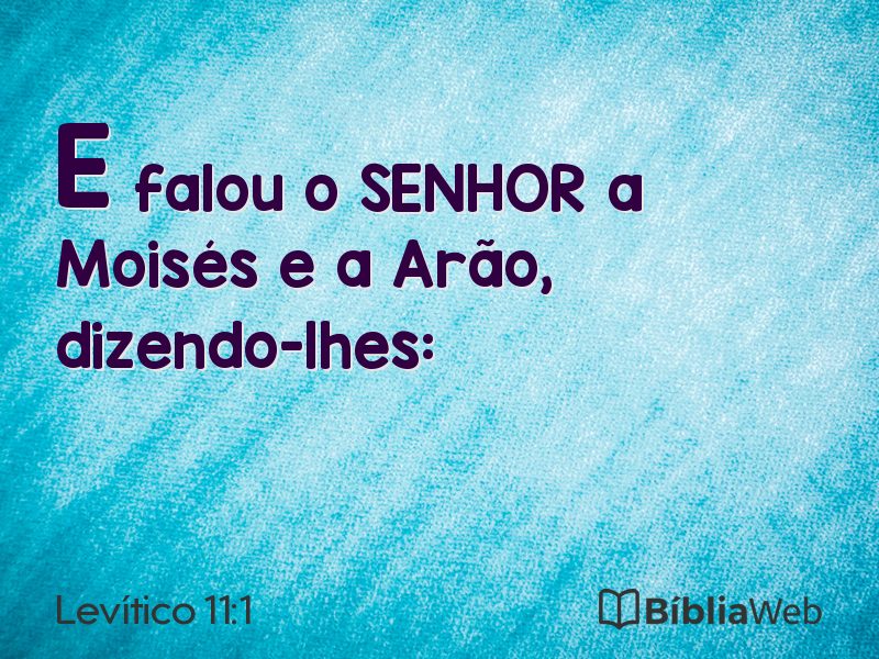 Levítico 11:1 em imagem para compartilhar