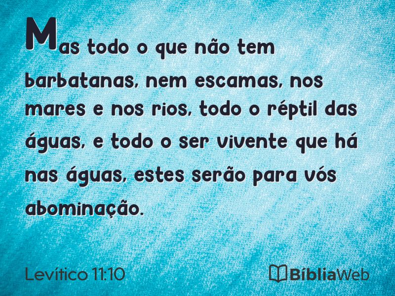 Levítico 11:10 em imagem para compartilhar