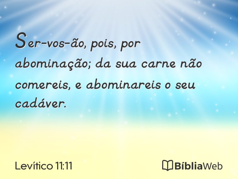 Levítico 11:11 em imagem para compartilhar