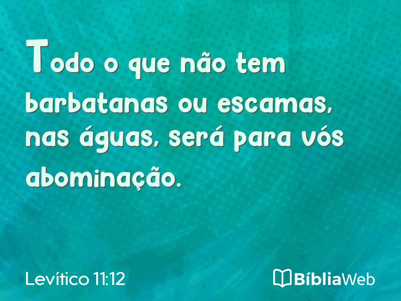 Levítico 11:12 em imagem para compartilhar
