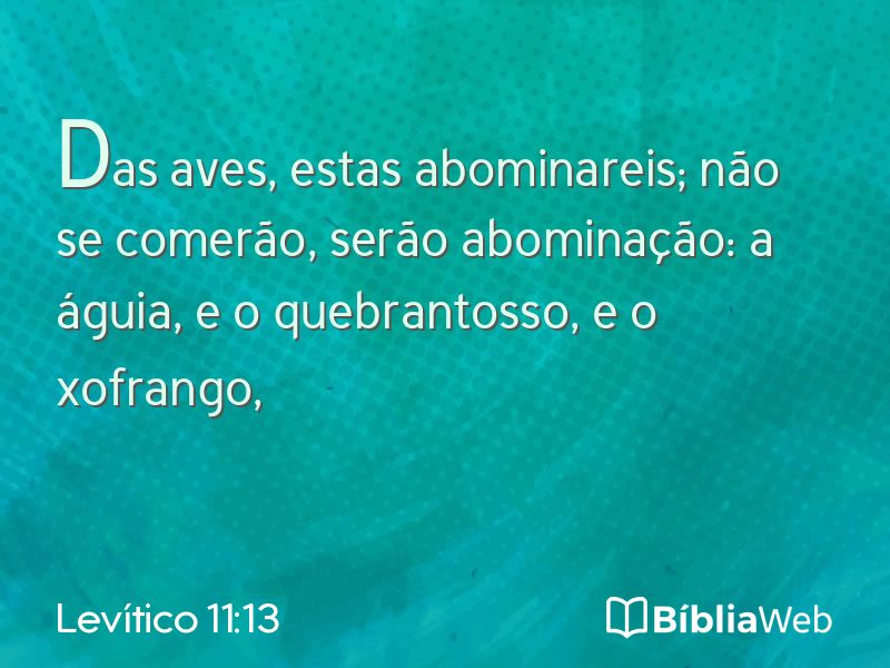 Levítico 11:13 em imagem para compartilhar