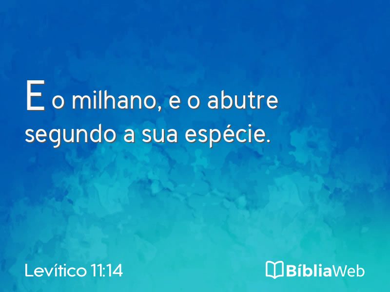 Levítico 11:14 em imagem para compartilhar